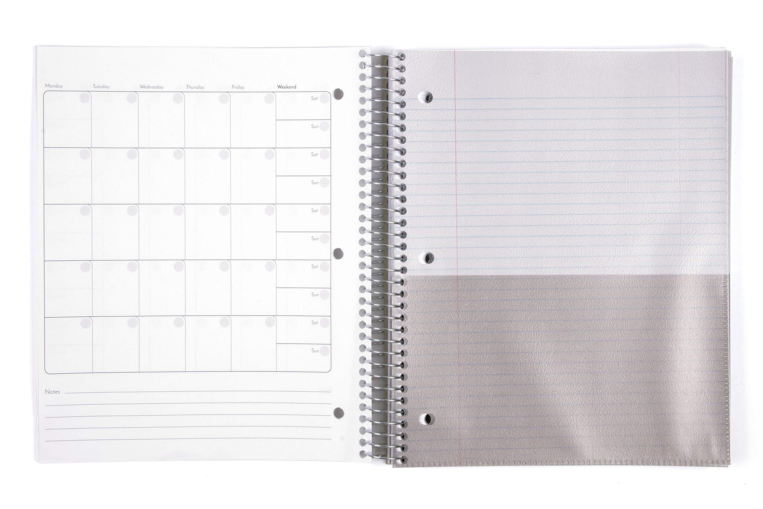 Mintra Office Durable Spiral Notebooks, 5 Subject (Teal, College Ruled 1pk) - Image 3